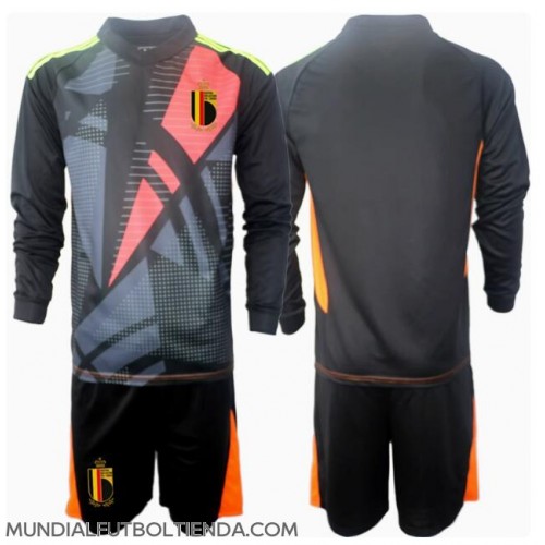 Camiseta Bélgica Portero Primera Equipación Replica Eurocopa 2024 para niños mangas largas (+ Pantalones cortos)